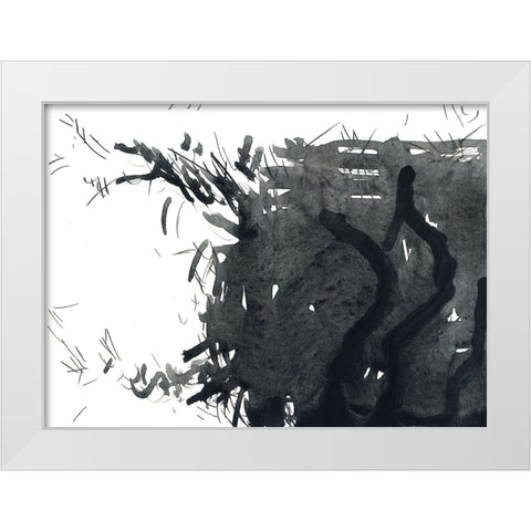 Chaos White Modern Wood Framed Art Print by Randy Noble Fine Art