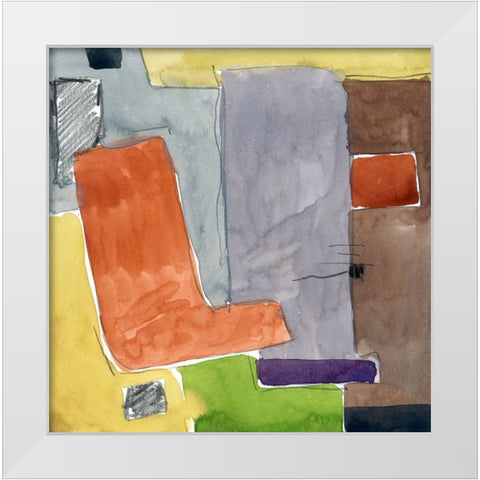 Color Purge White Modern Wood Framed Art Print by Randy Noble Fine Art