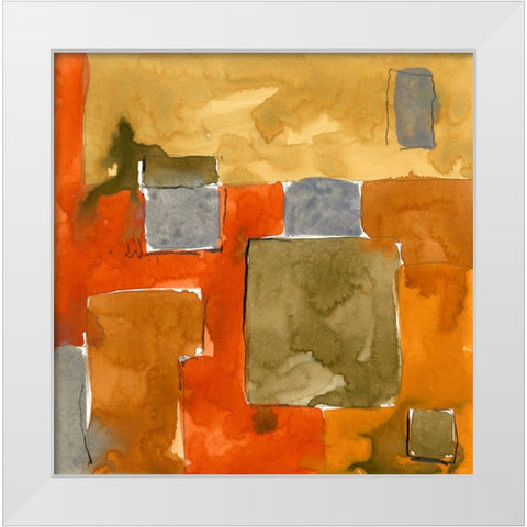 Momentary Block White Modern Wood Framed Art Print by Randy Noble Fine Art