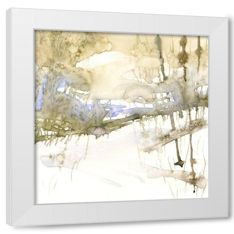 Wintry Mix White Modern Wood Framed Art Print by Randy Noble Fine Art