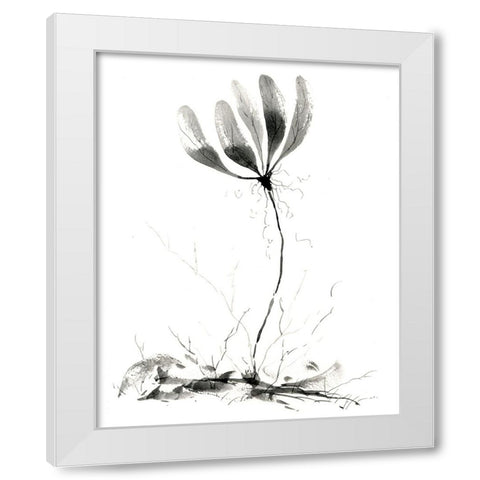 Spring Flower White Modern Wood Framed Art Print by Randy Noble Fine Art