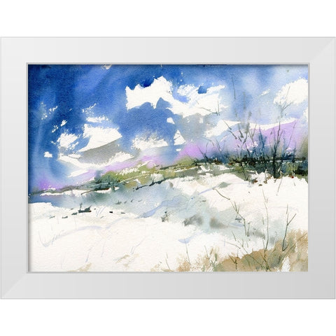 Cool Valley White Modern Wood Framed Art Print by Randy Noble Fine Art