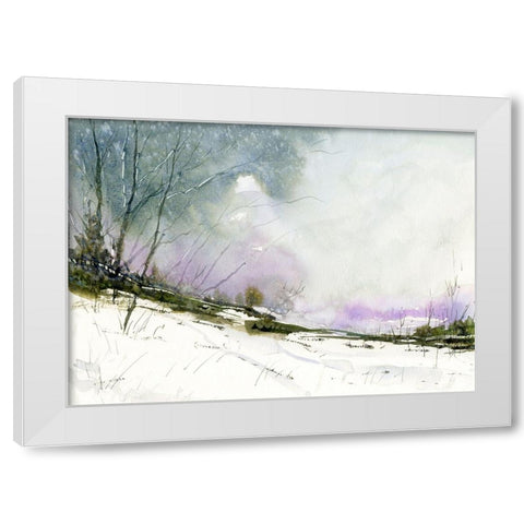 Pine Ridge White Modern Wood Framed Art Print by Randy Noble Fine Art