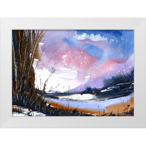 Effortless Gaze White Modern Wood Framed Art Print by Randy Noble Fine Art