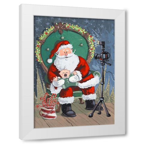 First Visit White Modern Wood Framed Art Print by Randy Noble Fine Art