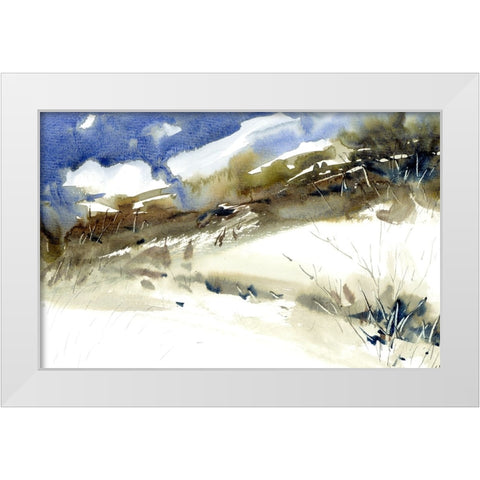 Rain Dance White Modern Wood Framed Art Print by Randy Noble Fine Art