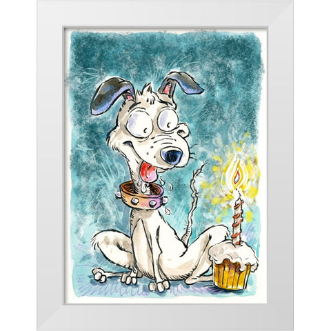 Celebrate White Modern Wood Framed Art Print by Randy Noble Fine Art