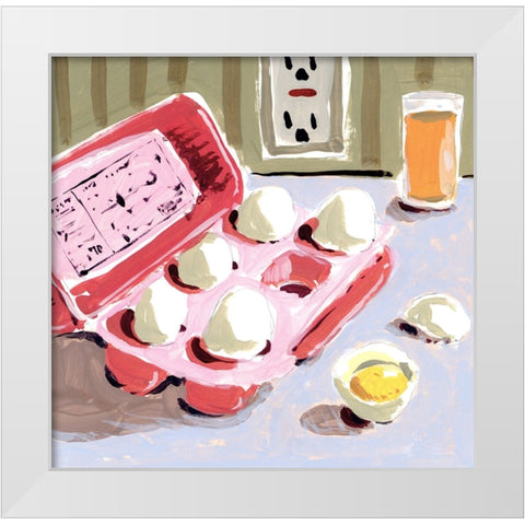 Morning White Modern Wood Framed Art Print by Randy Noble Fine Art