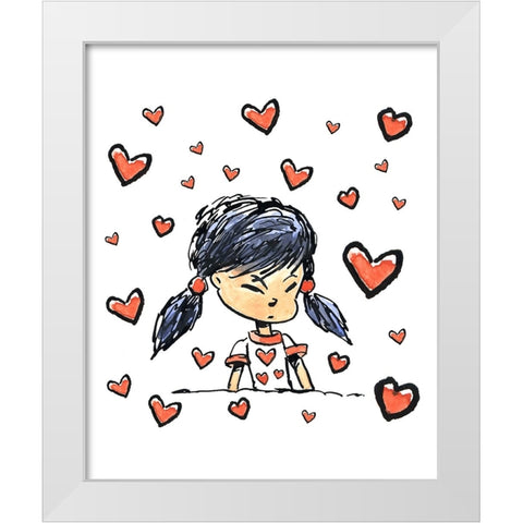 My Crush White Modern Wood Framed Art Print by Randy Noble Fine Art