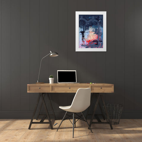 Merrymaking White Modern Wood Framed Art Print by Randy Noble Fine Art