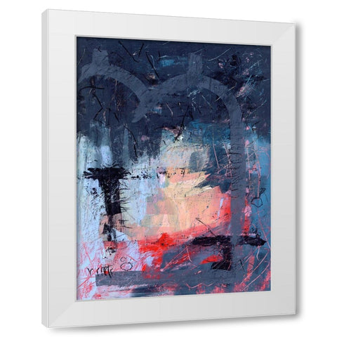 Merrymaking White Modern Wood Framed Art Print by Randy Noble Fine Art
