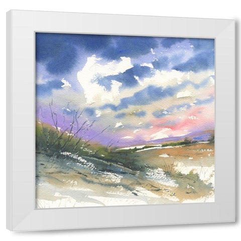 Color Of Morning White Modern Wood Framed Art Print by Randy Noble Fine Art