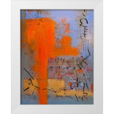 Meanings White Modern Wood Framed Art Print by Randy Noble Fine Art