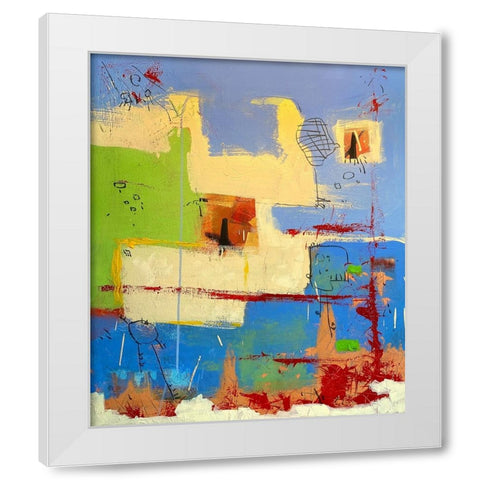 Seeking Treasure White Modern Wood Framed Art Print by Randy Noble Fine Art