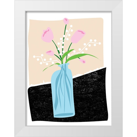 Bloom Alternative White Modern Wood Framed Art Print by Randy Noble Fine Art