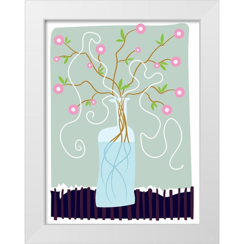 Modern Romance-01 White Modern Wood Framed Art Print by Randy Noble Fine Art