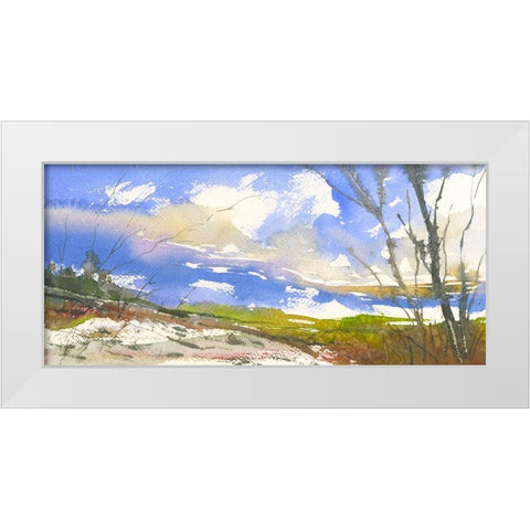 Clear Lake Pass White Modern Wood Framed Art Print by Randy Noble Fine Art