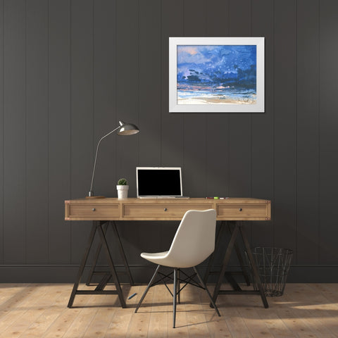 Ocean Storms White Modern Wood Framed Art Print by Randy Noble Fine Art