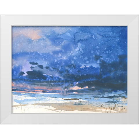 Ocean Storms White Modern Wood Framed Art Print by Randy Noble Fine Art