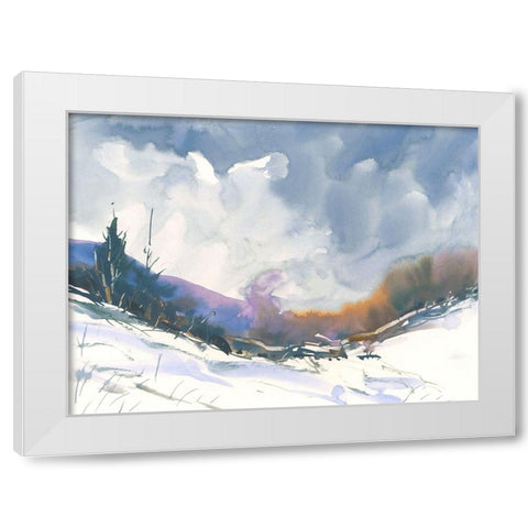 Winters Bounty White Modern Wood Framed Art Print by Randy Noble Fine Art