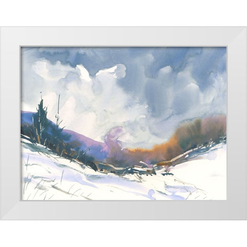 Winters Bounty White Modern Wood Framed Art Print by Randy Noble Fine Art