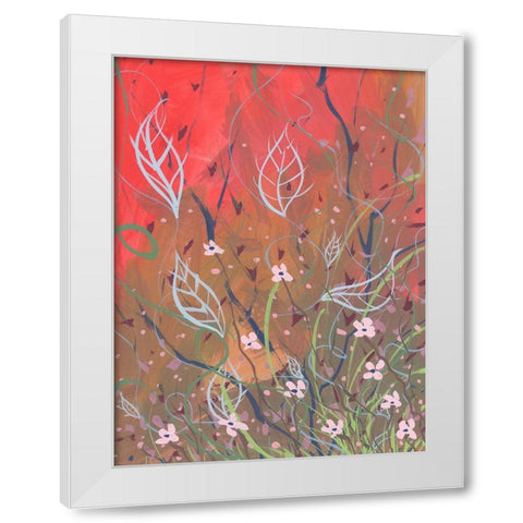 Emboldened Reds White Modern Wood Framed Art Print by Randy Noble Fine Art