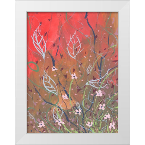 Emboldened Reds White Modern Wood Framed Art Print by Randy Noble Fine Art