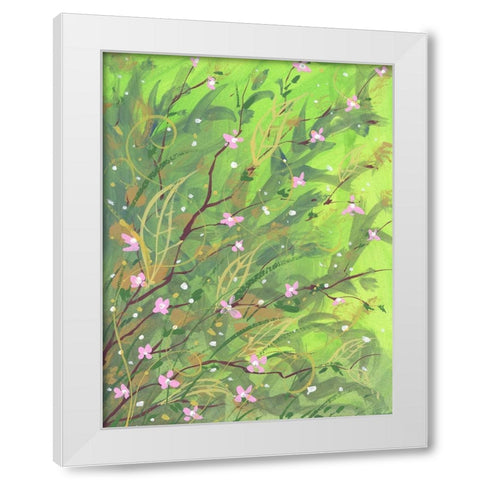 My Garden White Modern Wood Framed Art Print by Randy Noble Fine Art