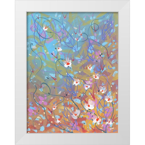 Water Beauty White Modern Wood Framed Art Print by Randy Noble Fine Art