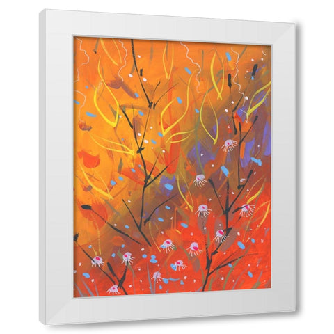Autumn Grace White Modern Wood Framed Art Print by Randy Noble Fine Art