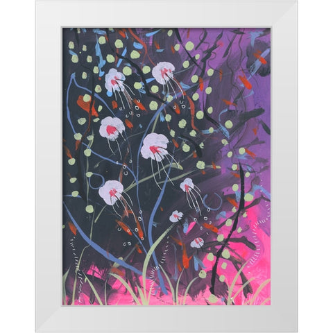 Nights Colors White Modern Wood Framed Art Print by Randy Noble Fine Art