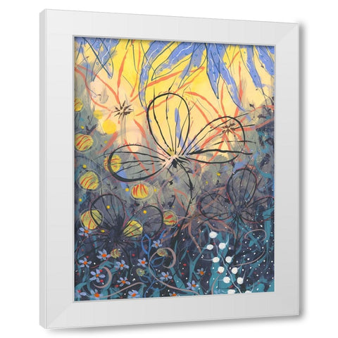 Forest Greens White Modern Wood Framed Art Print by Randy Noble Fine Art