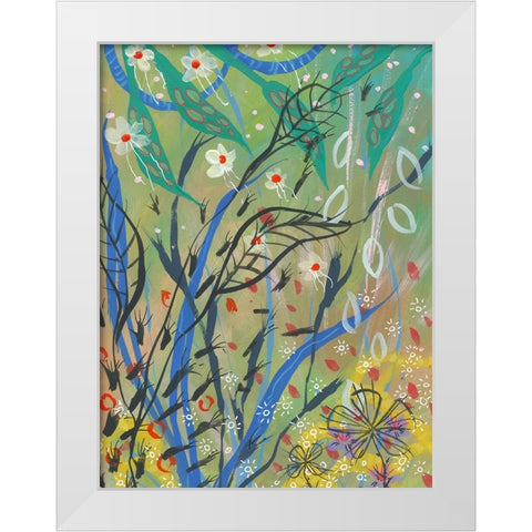 Measure Of Color White Modern Wood Framed Art Print by Randy Noble Fine Art