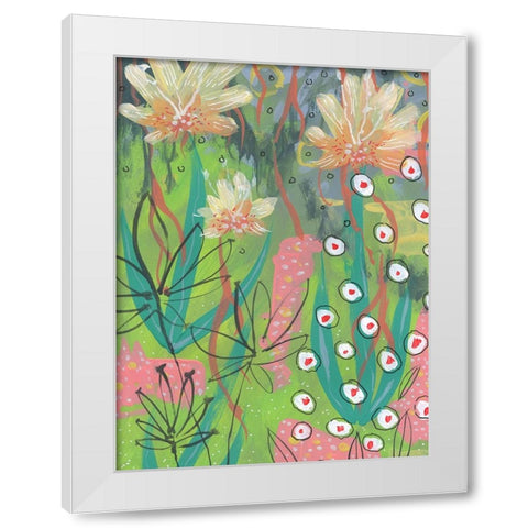 My Tropical Blooms White Modern Wood Framed Art Print by Randy Noble Fine Art