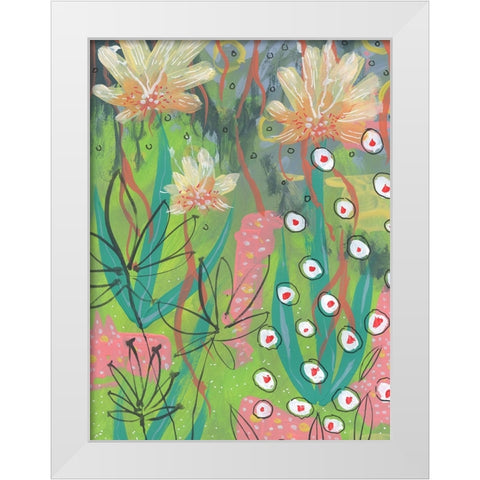 My Tropical Blooms White Modern Wood Framed Art Print by Randy Noble Fine Art