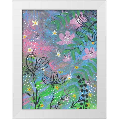 Pinks White Modern Wood Framed Art Print by Randy Noble Fine Art