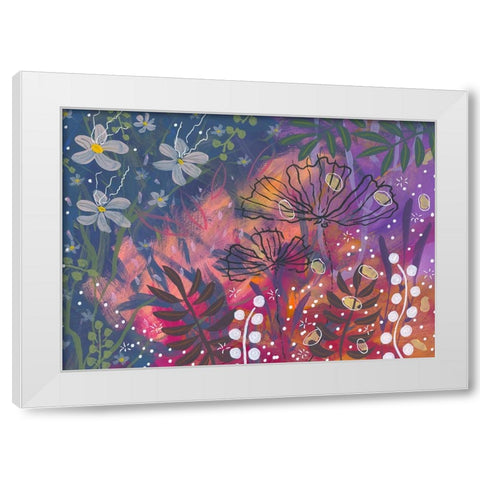 My Gardens Beauty White Modern Wood Framed Art Print by Randy Noble Fine Art