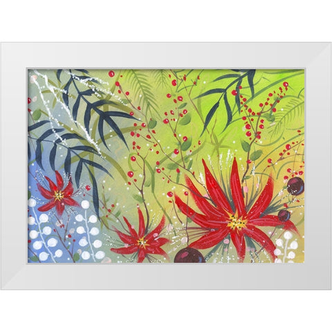Holiday Garden White Modern Wood Framed Art Print by Randy Noble Fine Art