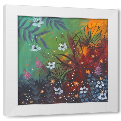 Placid View White Modern Wood Framed Art Print by Randy Noble Fine Art