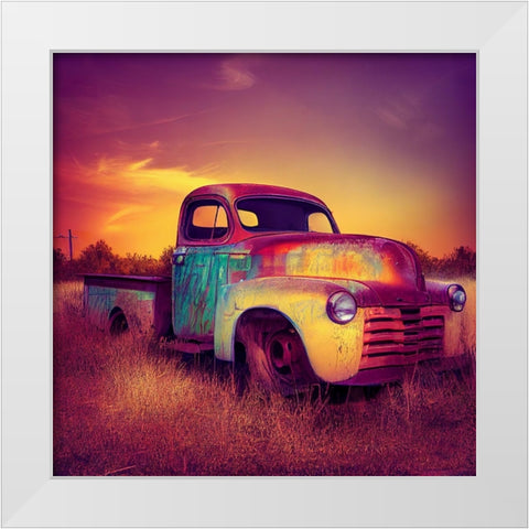 F005 Route 66 White Modern Wood Framed Art Print by Heere, Ray
