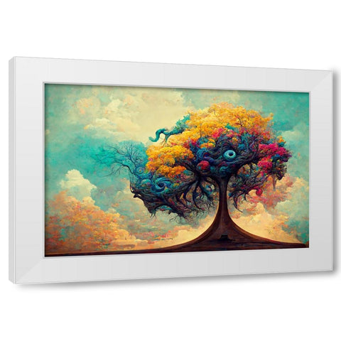 A064 Tree Of Life White Modern Wood Framed Art Print by Heere, Ray