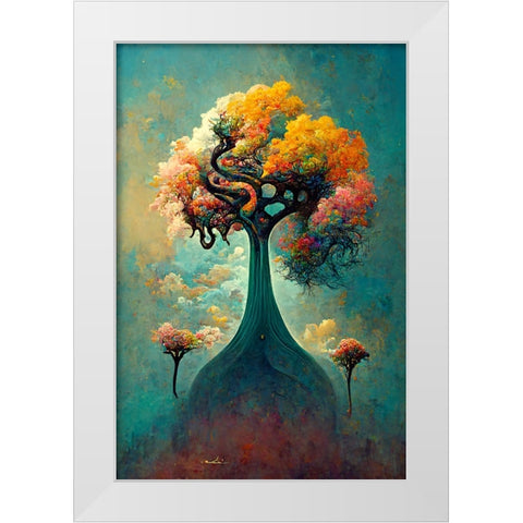 A100 Tree Of Life White Modern Wood Framed Art Print by Heere, Ray
