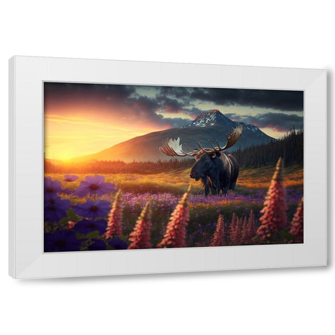 North American Wildlife 7 White Modern Wood Framed Art Print by Heere, Ray