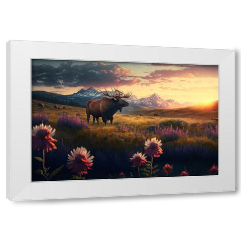 North American Wildlife 9 White Modern Wood Framed Art Print by Heere, Ray