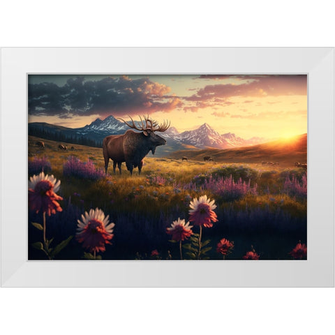 North American Wildlife 9 White Modern Wood Framed Art Print by Heere, Ray