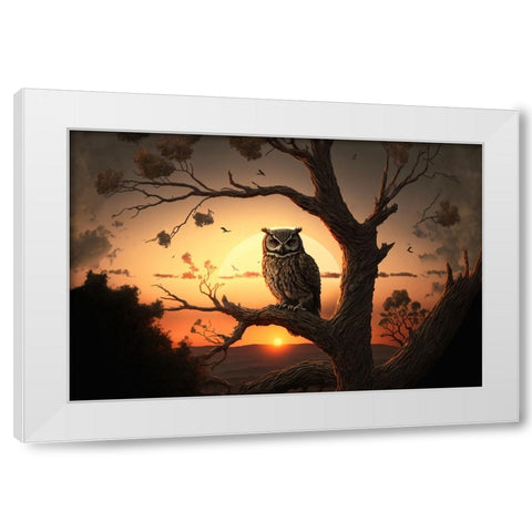 Woodland Animals 11 White Modern Wood Framed Art Print by Heere, Ray