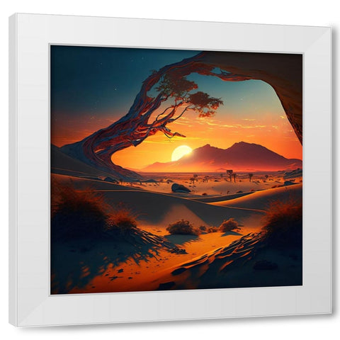 Desert Of Dreams 6 White Modern Wood Framed Art Print by Heere, Ray