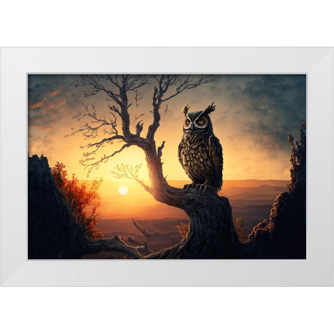 Woodland Animals 12 White Modern Wood Framed Art Print by Heere, Ray