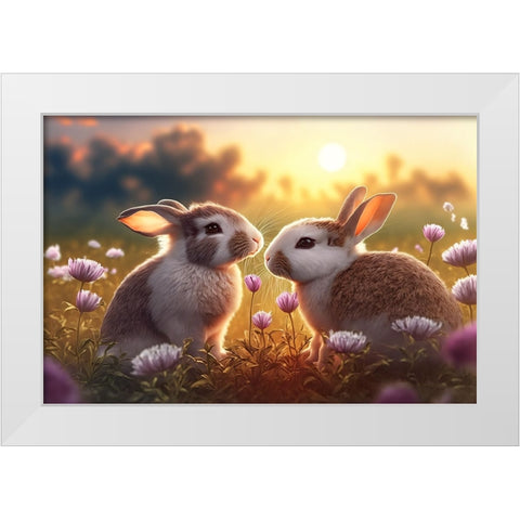Woodland Animals 16 White Modern Wood Framed Art Print by Heere, Ray