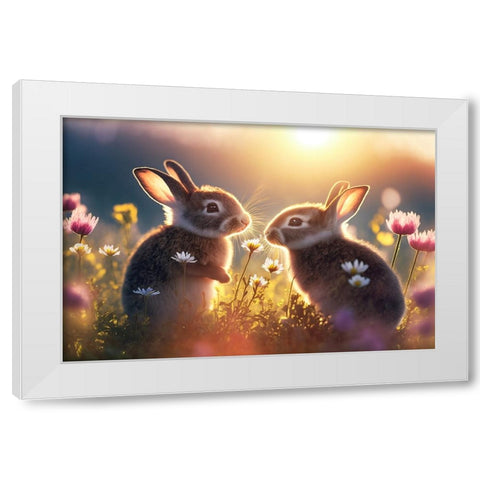 Woodland Animals 17 White Modern Wood Framed Art Print by Heere, Ray